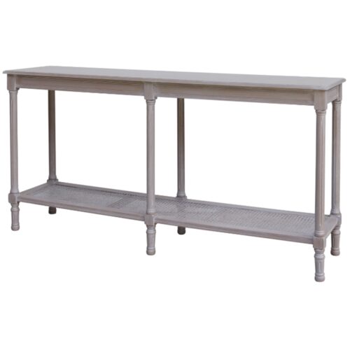 Large Rattan Console Table