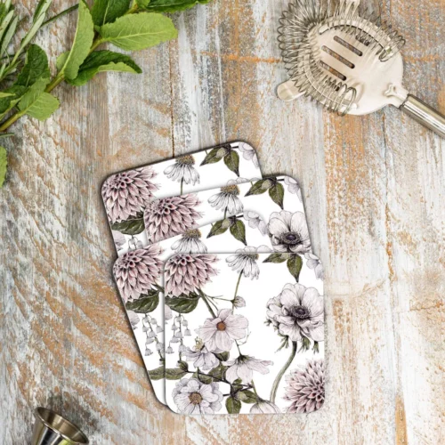 Toasted Crumpet The Blanc Collection Set of 4 Coasters