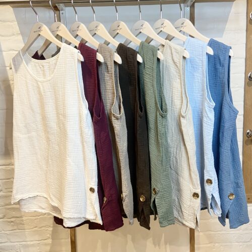 Cheesecloth Vintage Button Vest