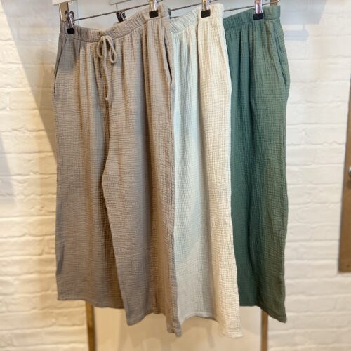 3/4 Length Cheesecloth Trousers