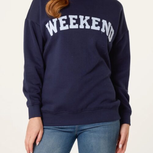 Weekend Cosy Sweatshirt - Navy/Blue