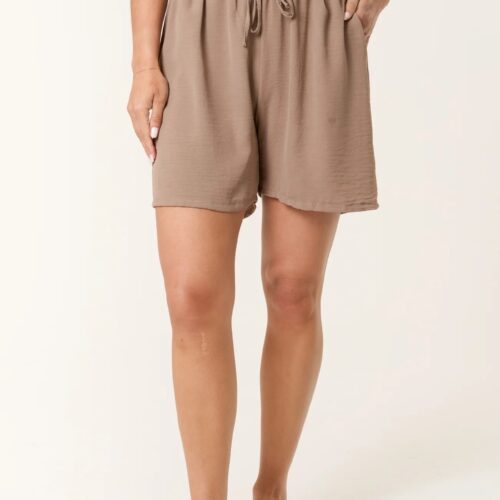Relaxed Fit Pocket Shorts - Mocha