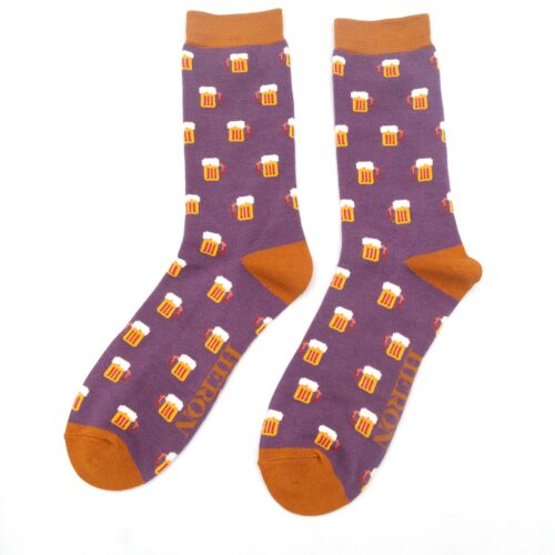Mr Heron Beer Socks - Grape
