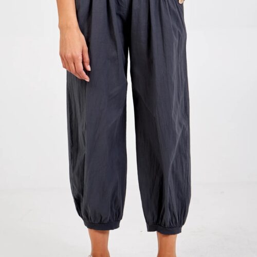 Pocket Button Harem Pants Charcoal