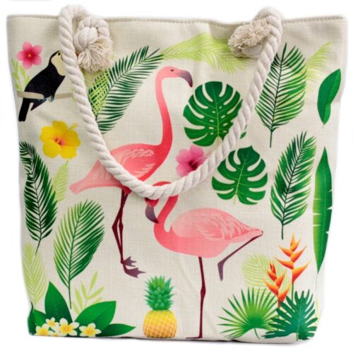 Rope Handle Bag - Flamingo
