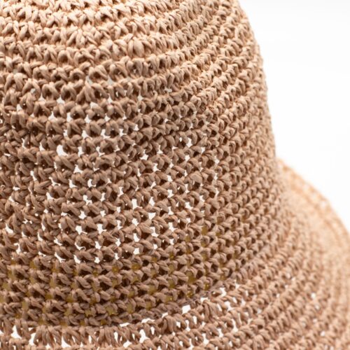 Coloured Floppy Straw Hat - Blush