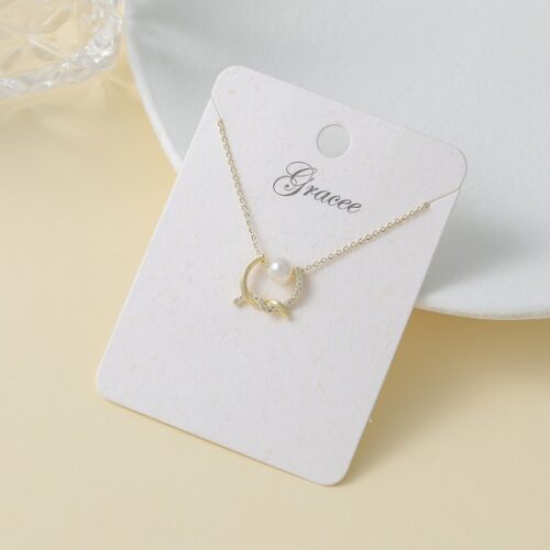 Gracee Knot & Pearl Pendent Necklace