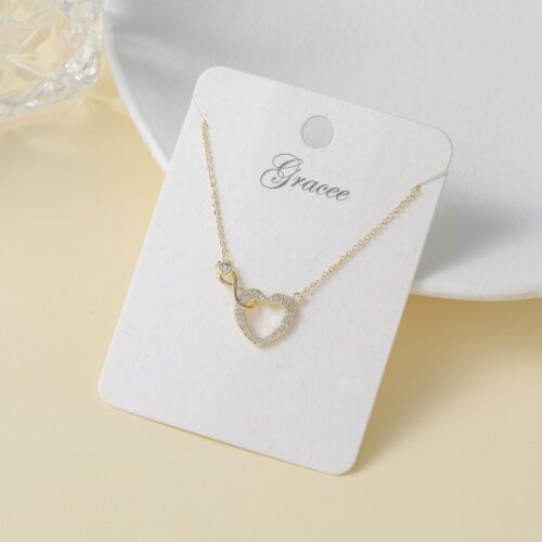 Gracee Eternal Heart Pendant Necklace - Gold