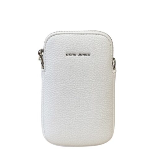 David Jones White Phone Bag