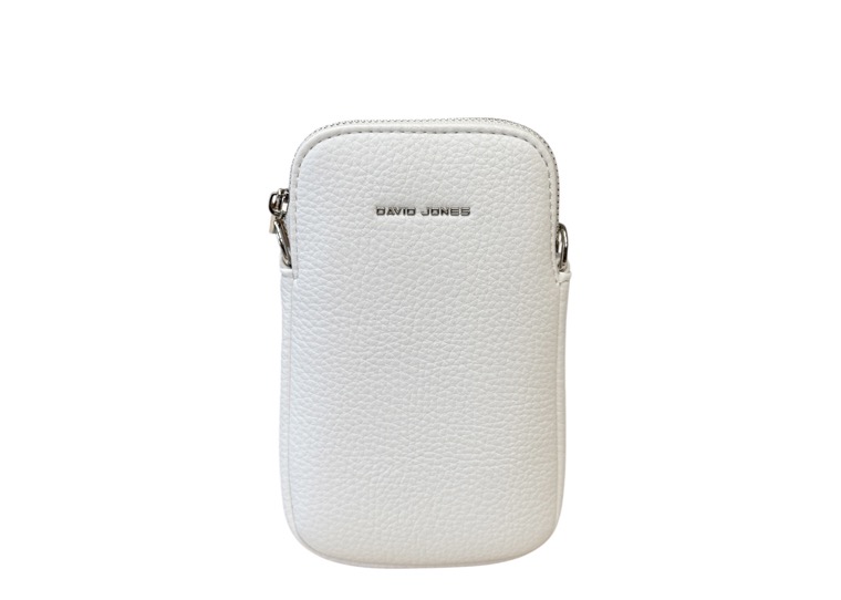 David Jones White Phone Bag