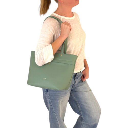 David Jones Aqua Green Tote Bag