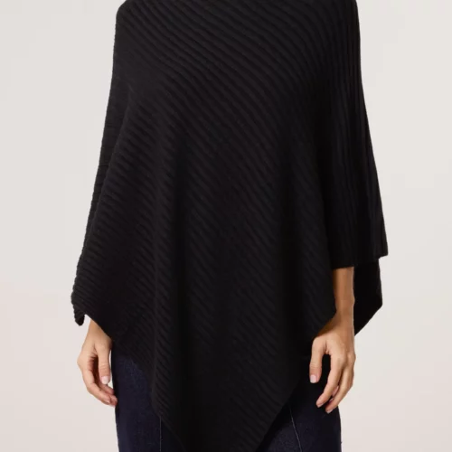 Ribbed Knit Poncho