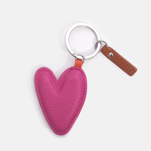 Caroline Gardner Fuchsia Heart Keyring