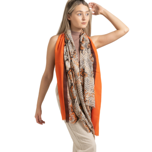 Orange Snake Scarf