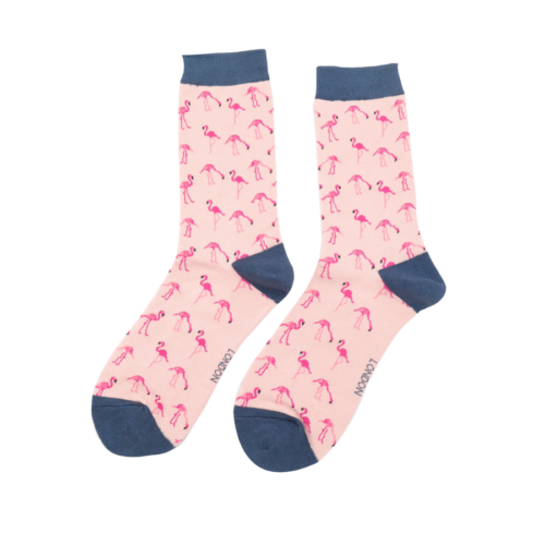 Wild Flamingo Socks Dusky Pink - Ladies
