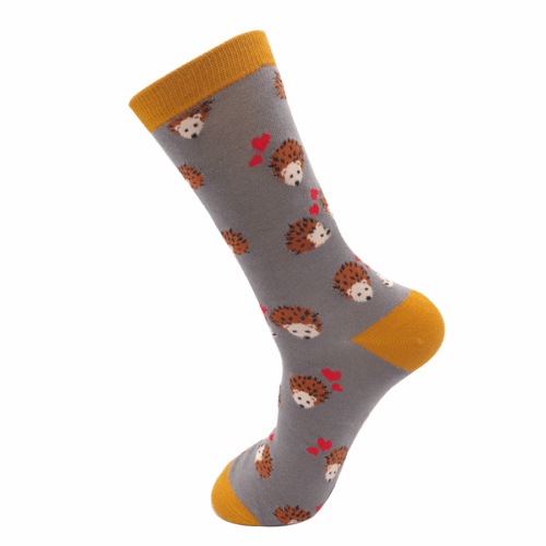 Hearts & Hedgehogs Mens Socks